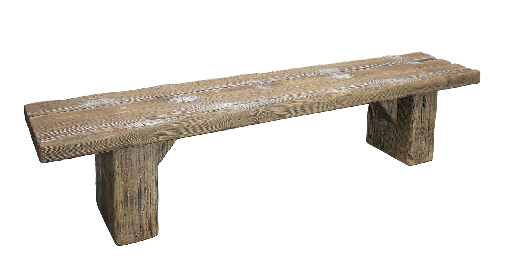 Versteinertes Holz - Sitzbank & Tisch